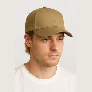 Khaki Baseball Cap with Metal Grommets